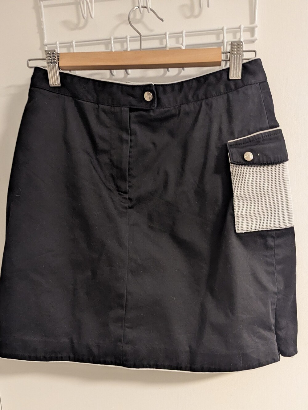Astra Classic Golf Tennis Skirt Skort Size 4 Black Cottn Pocket Picklebal